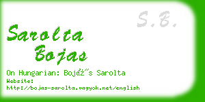 sarolta bojas business card